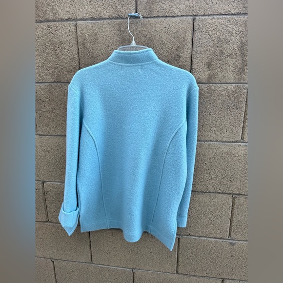 Norm Thompson Baby Blue Wool Coat - Picture 4 of 7